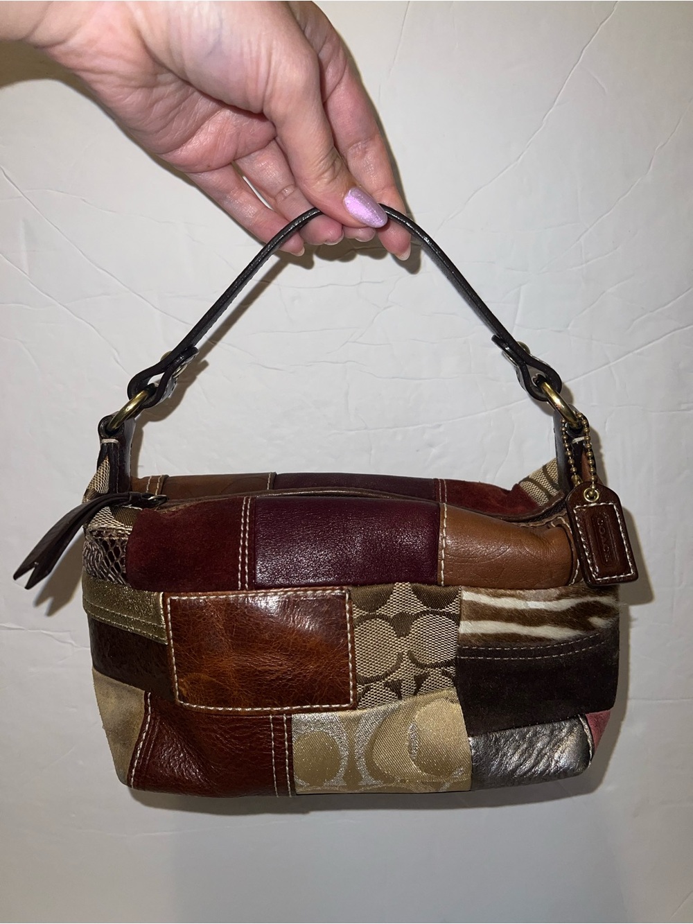 Coach Y2K Holiday Collection Patchwork Mini Hobo Bag